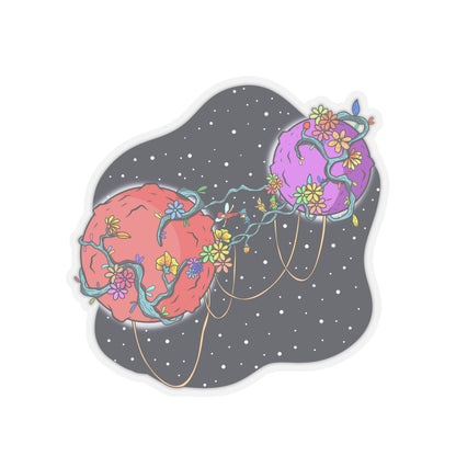 Collision of Worlds: The Space Flora Planet Luba and Elio Sticker