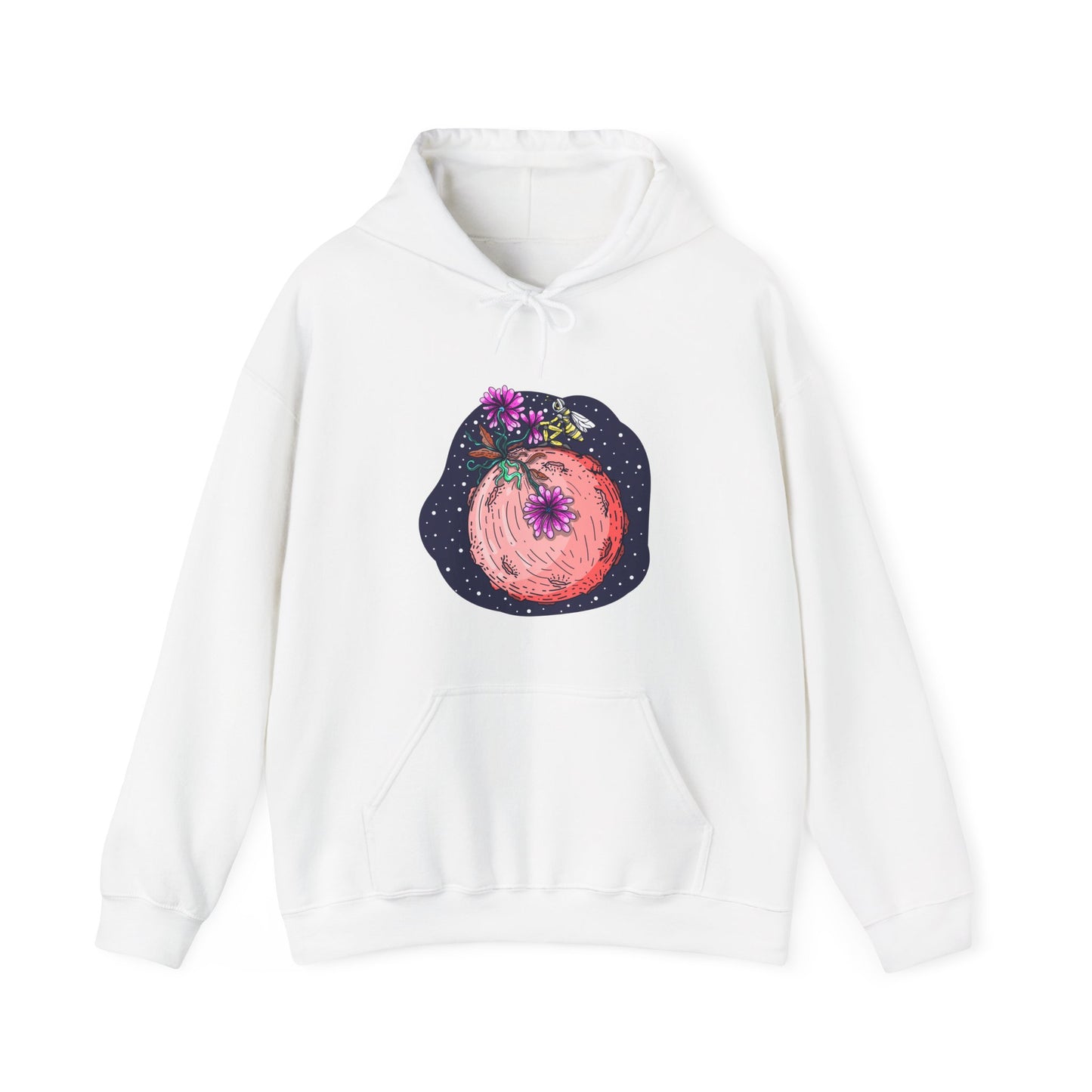 Buzzing On The Moon Bee Space Hoodie