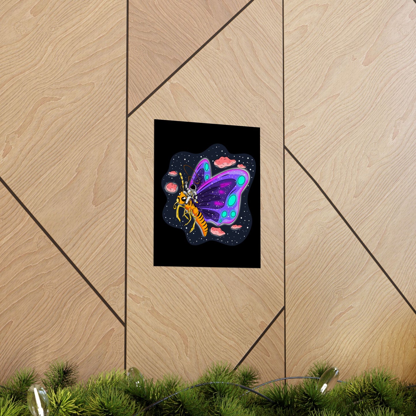 The Great Space Flora Butterfly Matte Space Poster