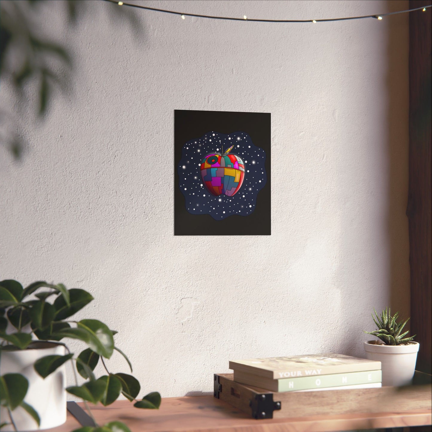 The Apple Death Star Space Matte Poster