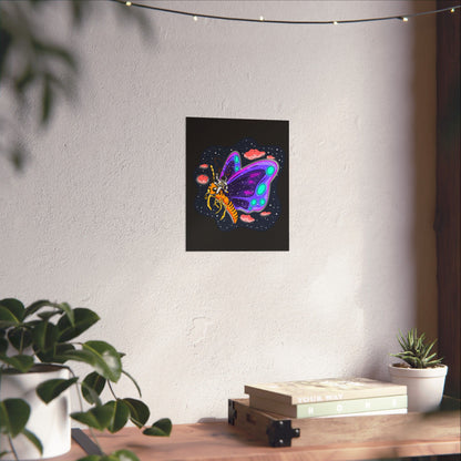 The Great Space Flora Butterfly Matte Space Poster