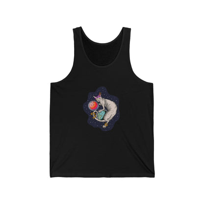 The Great Space Flora Sphynx Cat Unisex Tank Top