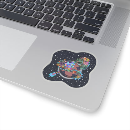 Cosmic Blossoms: The Great Space Flora Dragon Sticker