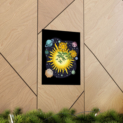 The Sunflower Paradise Space Matte Poster