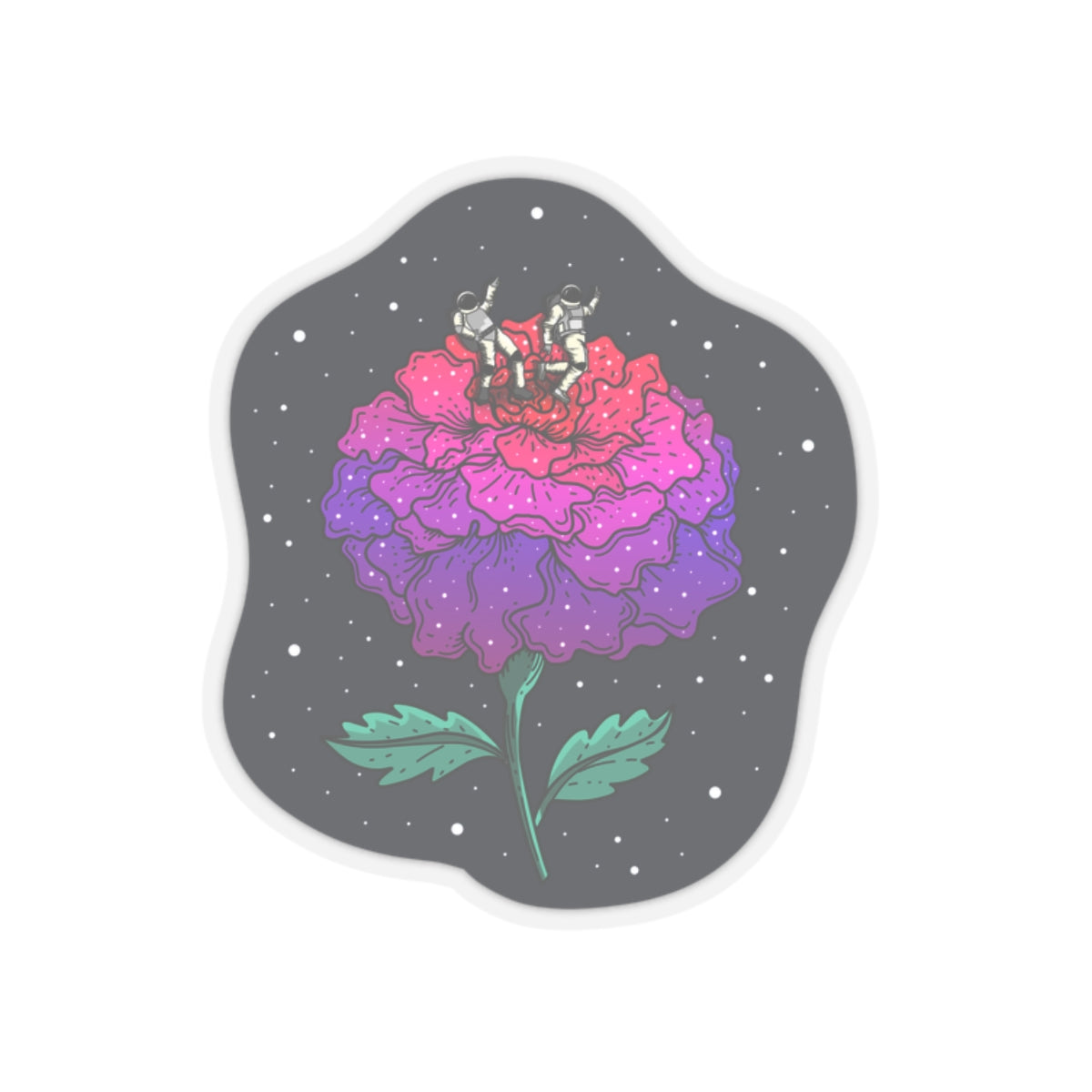 Planet Of The Floating Carnation Stickers