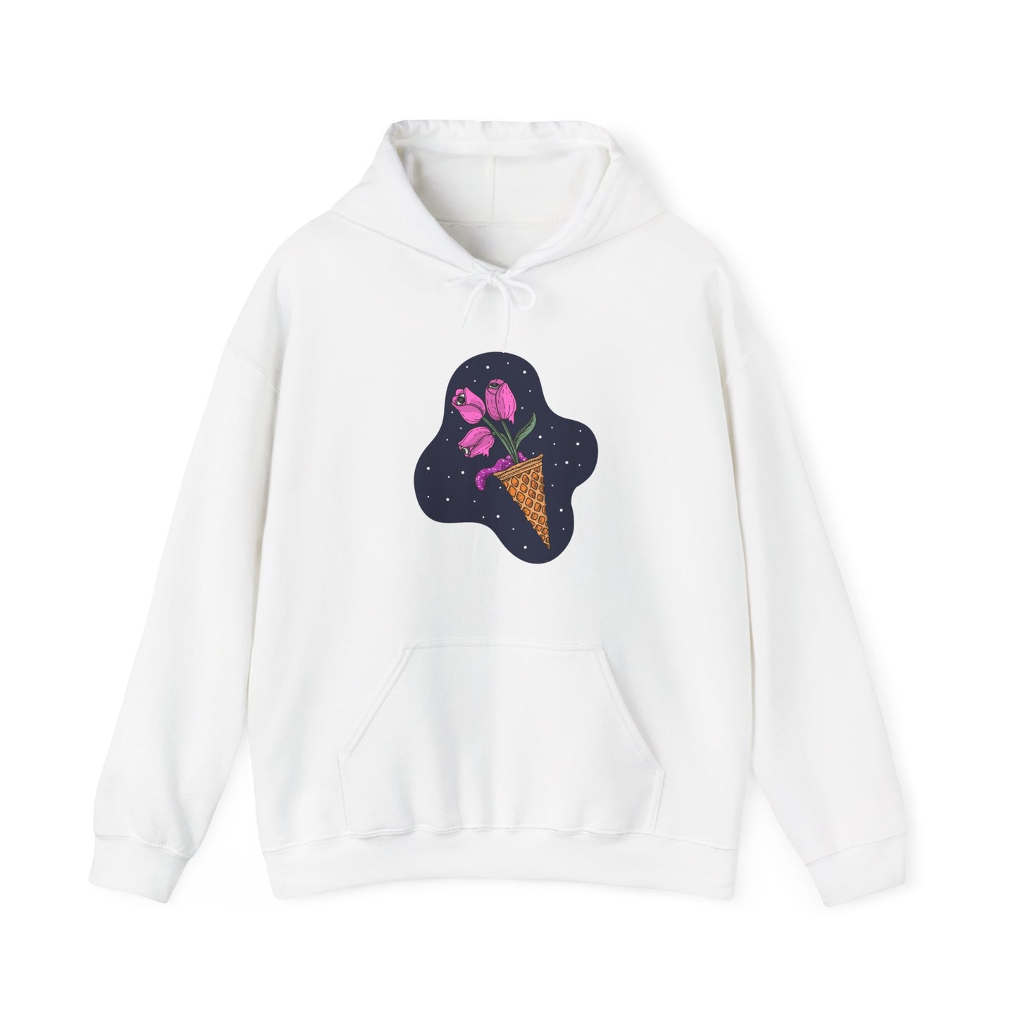 Space Tulips In An UIC- Unidentified Ice-Cream Cone  Unisex Hoodie