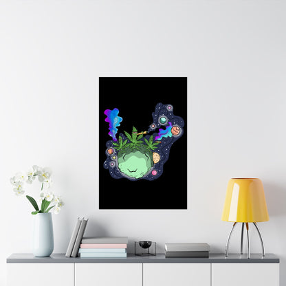 Puff Puff Pass Weed Matte Space Poster