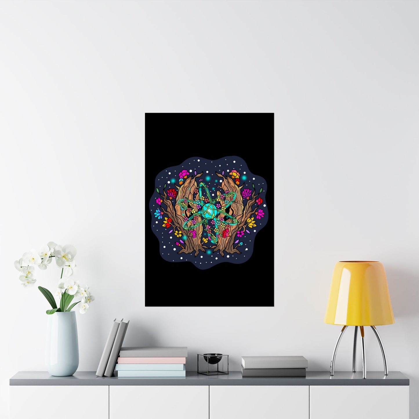 Atomic Space Flora Matte Space Poster