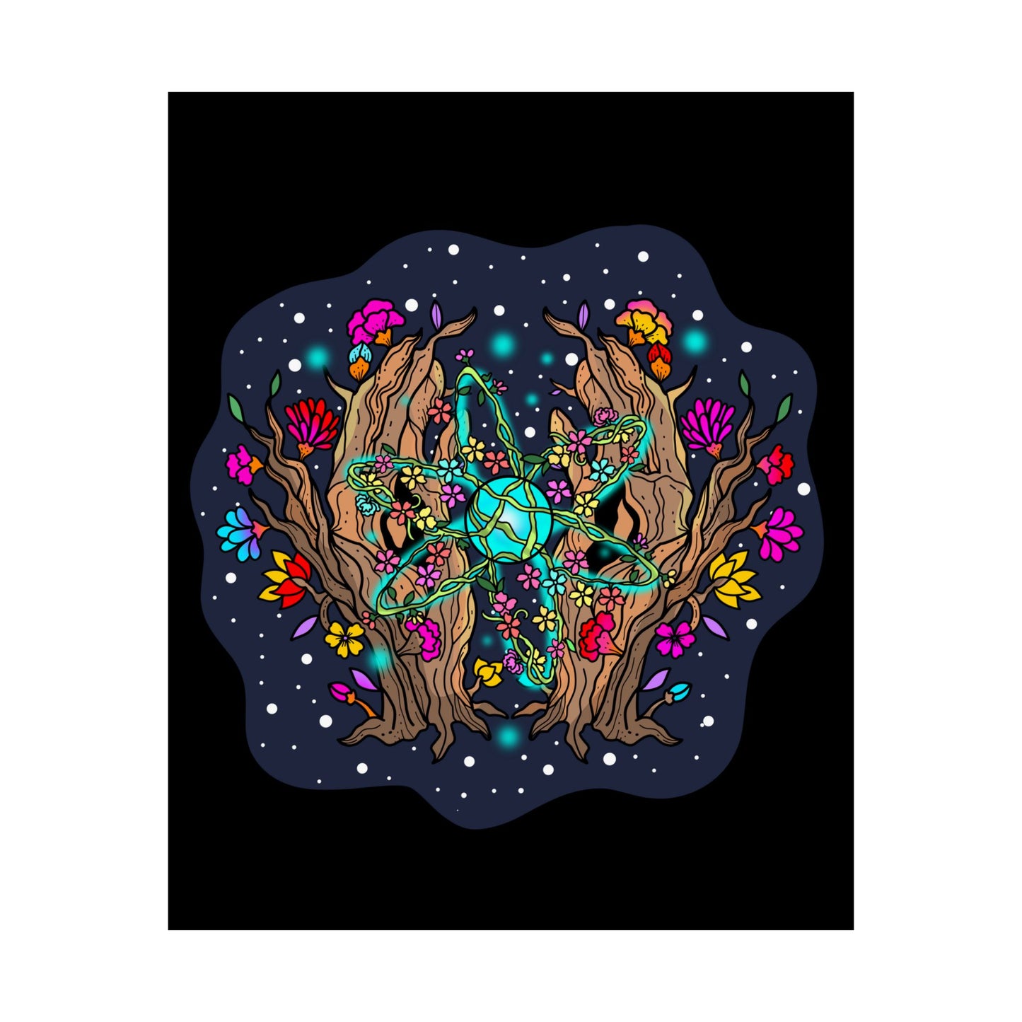 Atomic Space Flora Matte Space Poster