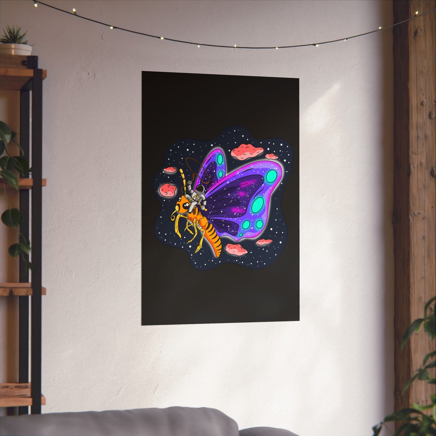 The Great Space Flora Butterfly Matte Space Poster