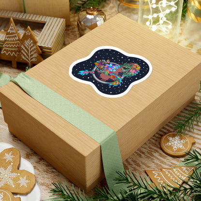 Cosmic Blossoms: The Great Space Flora Dragon Sticker