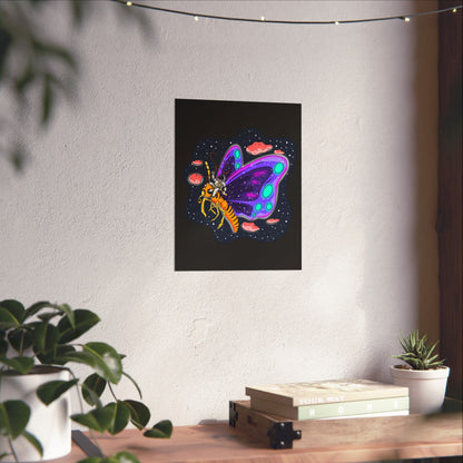 The Great Space Flora Butterfly Matte Space Poster