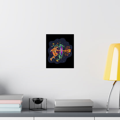 The Space Flora Wormhole Matte Space Poster