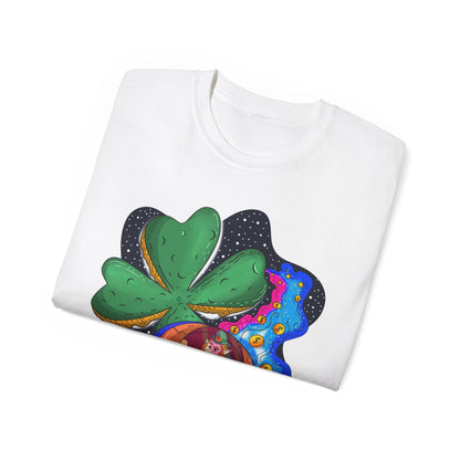 Saint Patrick's Planet and the Leprechaun's Flying Gold Saucer Unisex T-Shirt