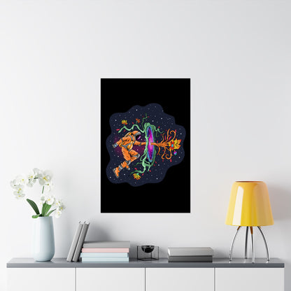 The Space Flora Wormhole Matte Space Poster