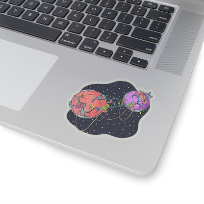 Collision of Worlds: The Space Flora Planet Luba and Elio Sticker