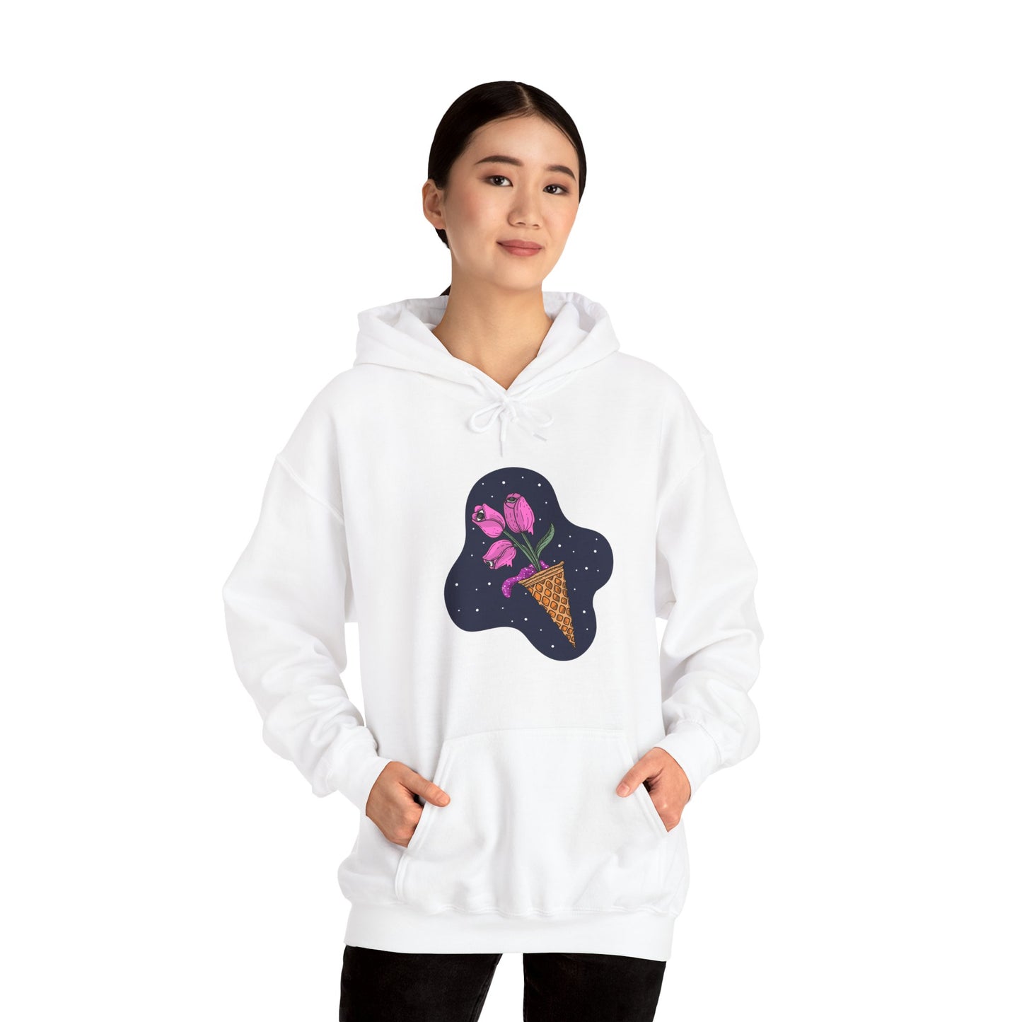 Space Tulips In An UIC- Unidentified Ice-Cream Cone  Unisex Hoodie