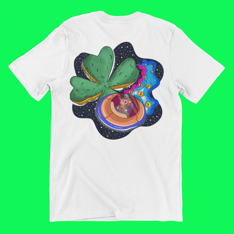 Saint Patrick's Planet and the Leprechaun's Flying Gold Saucer Unisex T-Shirt