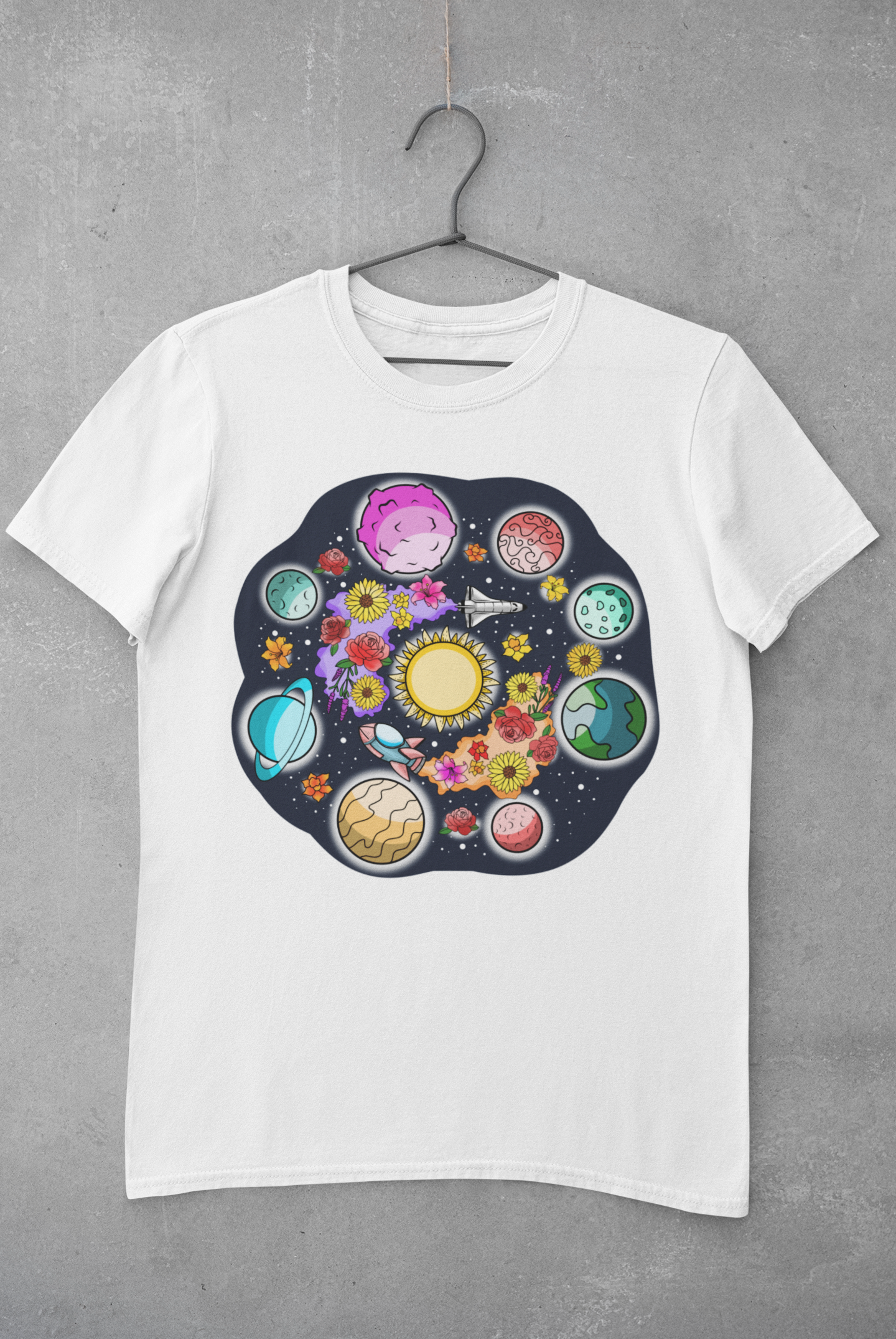 The Space Flora Solar System Unisex T-Shirt