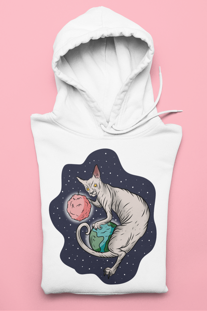 The Great Space Flora Sphynx Cat Unisex Hoodie