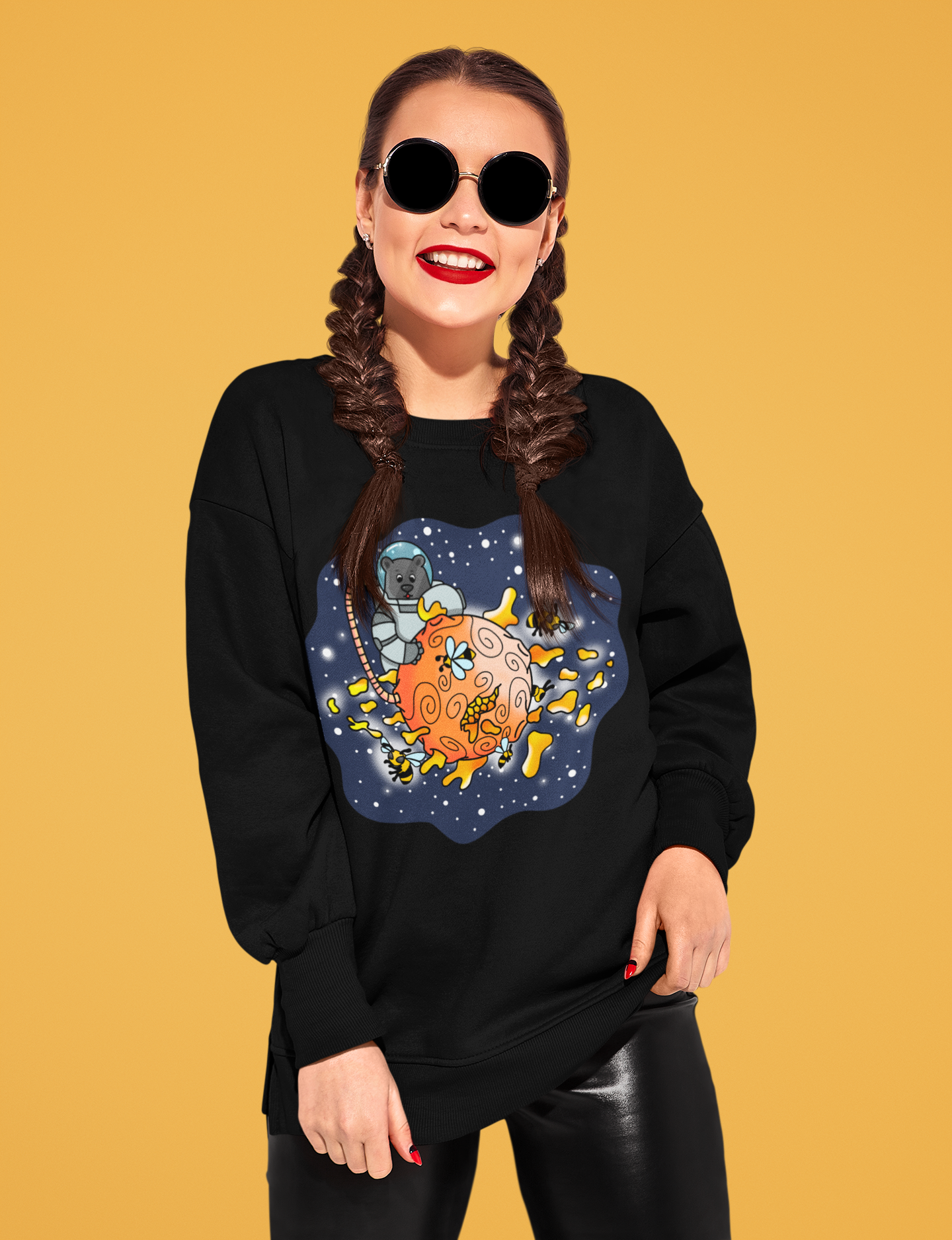 The Invasion of Planet Honeycomb Crewneck Sweatshirt