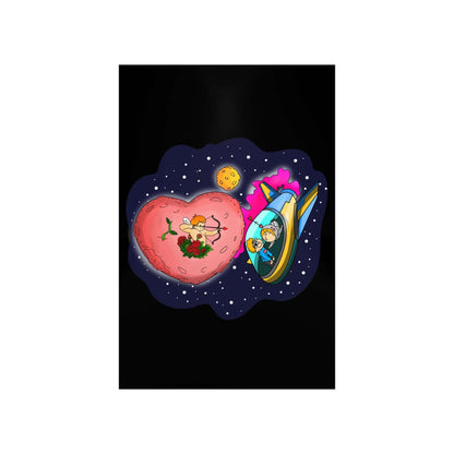 Planet Cupid And His Arrows Space Matte Poster