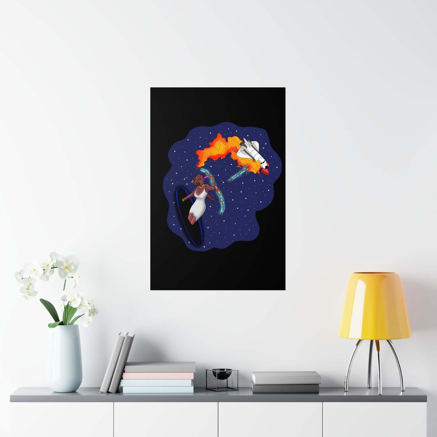 The Ancient Space Flora Guardian  Matte Space Poster