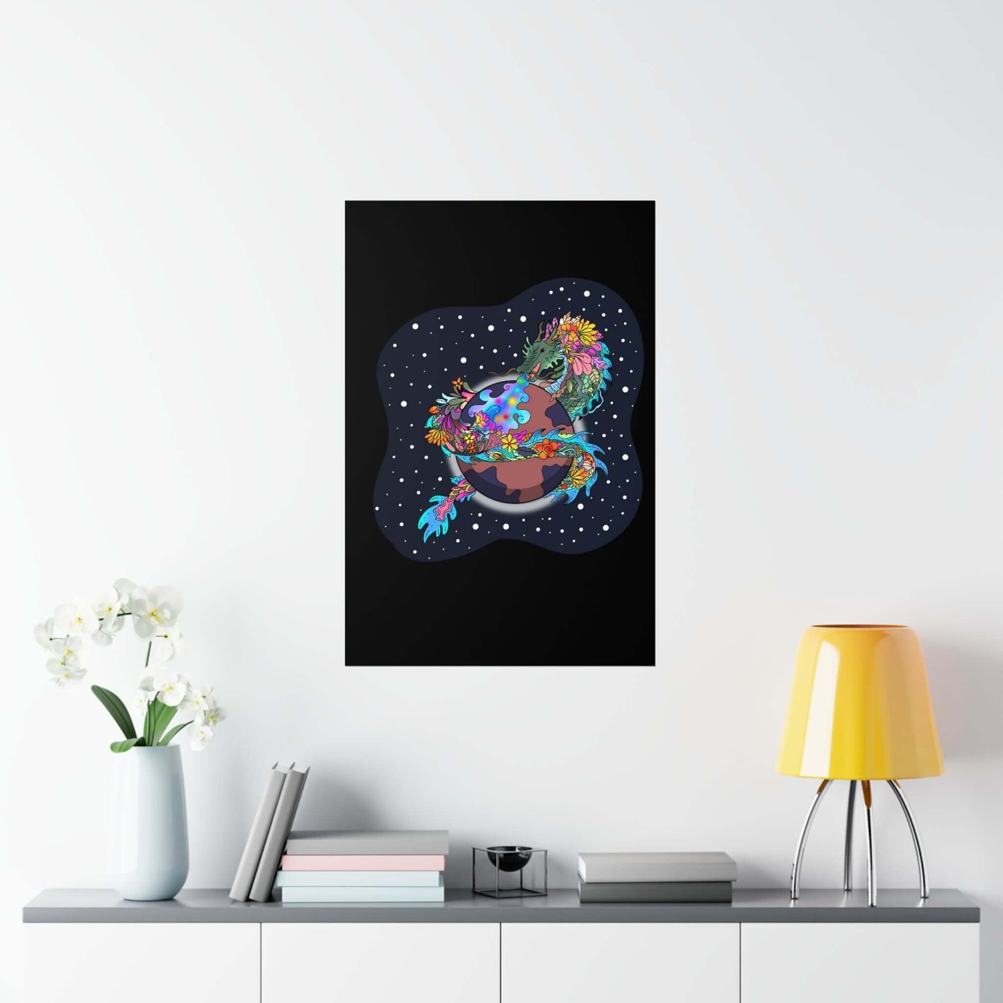 The Great Space Flora Dragon Matte Space Poster