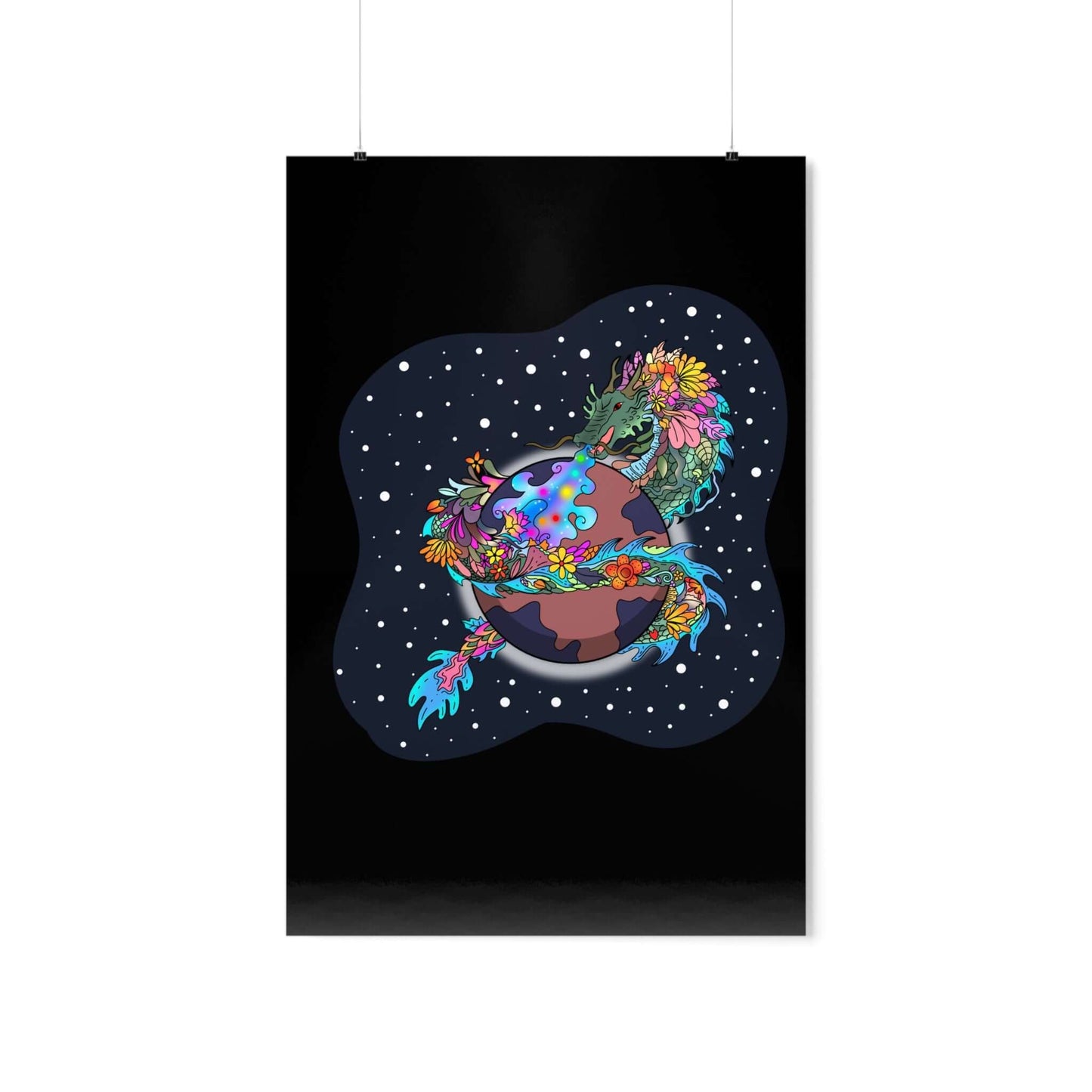 The Great Space Flora Dragon Matte Space Poster