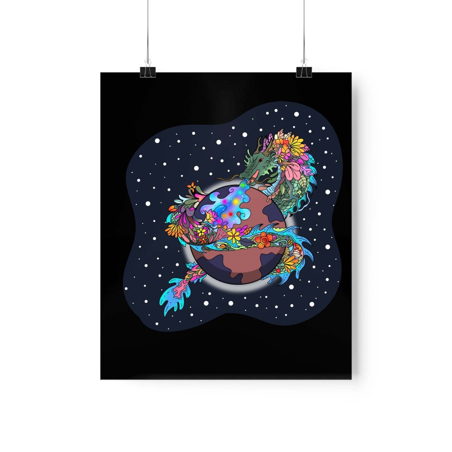 The Great Space Flora Dragon Matte Space Poster