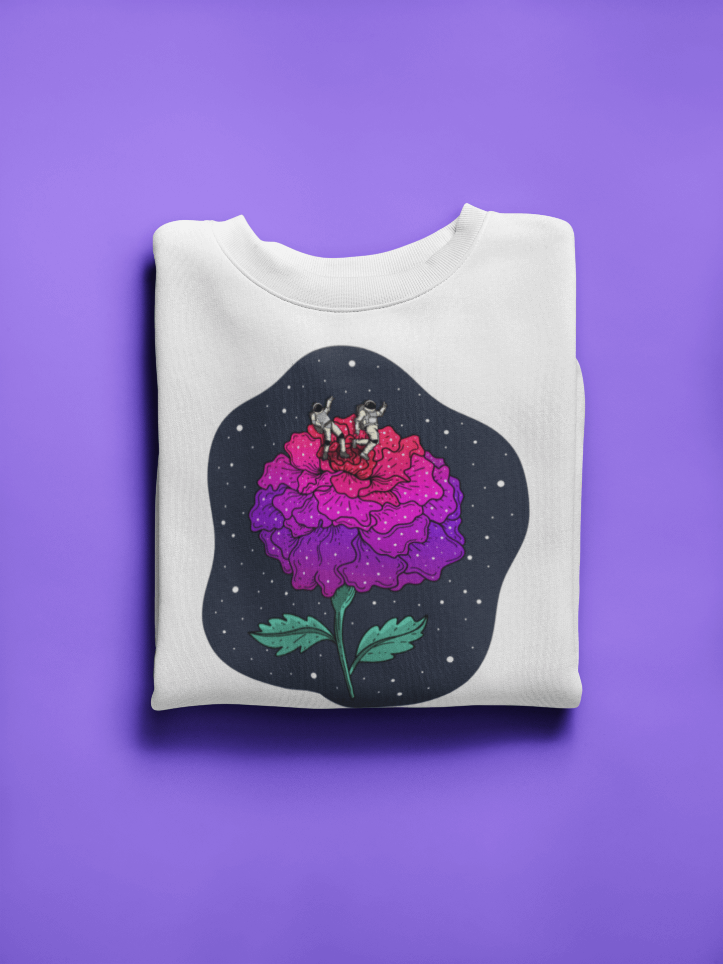 The Planet Of The Floating Carnation Space Sweatshirt