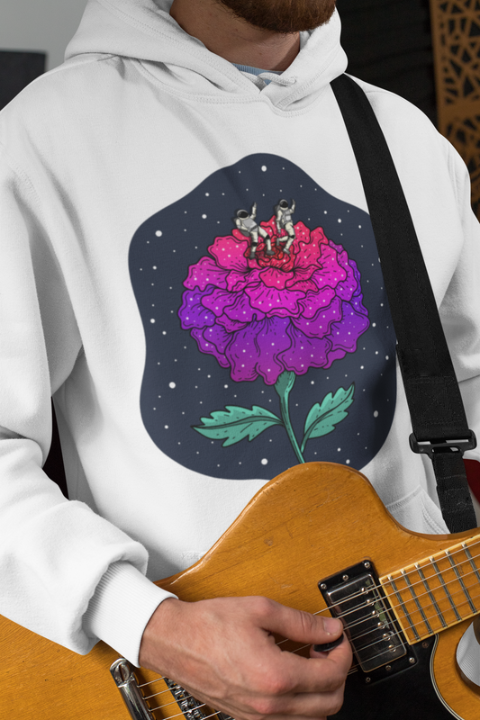 The Planet of The Floating Carnation Space Hoodie