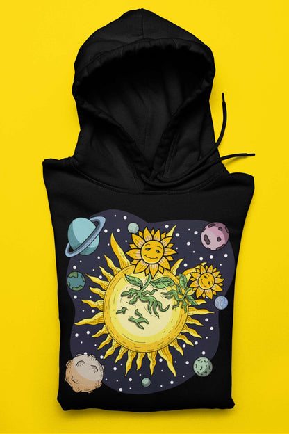 Sunflower Paradise Unisex Heavy Blend™ Hooded Sweatshirt - Space Flora