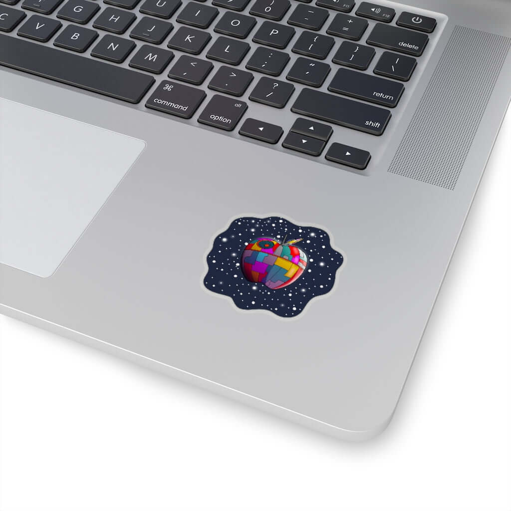 The Apple Death Star Kiss Cut Stickers - Space Flora