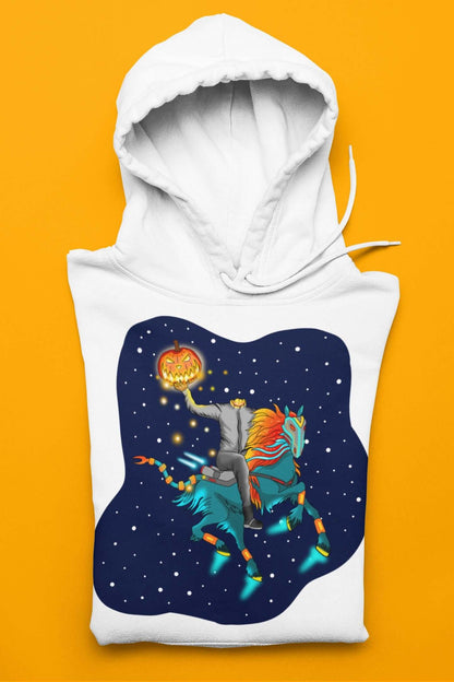 The Flying Headless Space Horseman Unisex Heavy Blend™ Hooded Sweatshirt - Space Flora