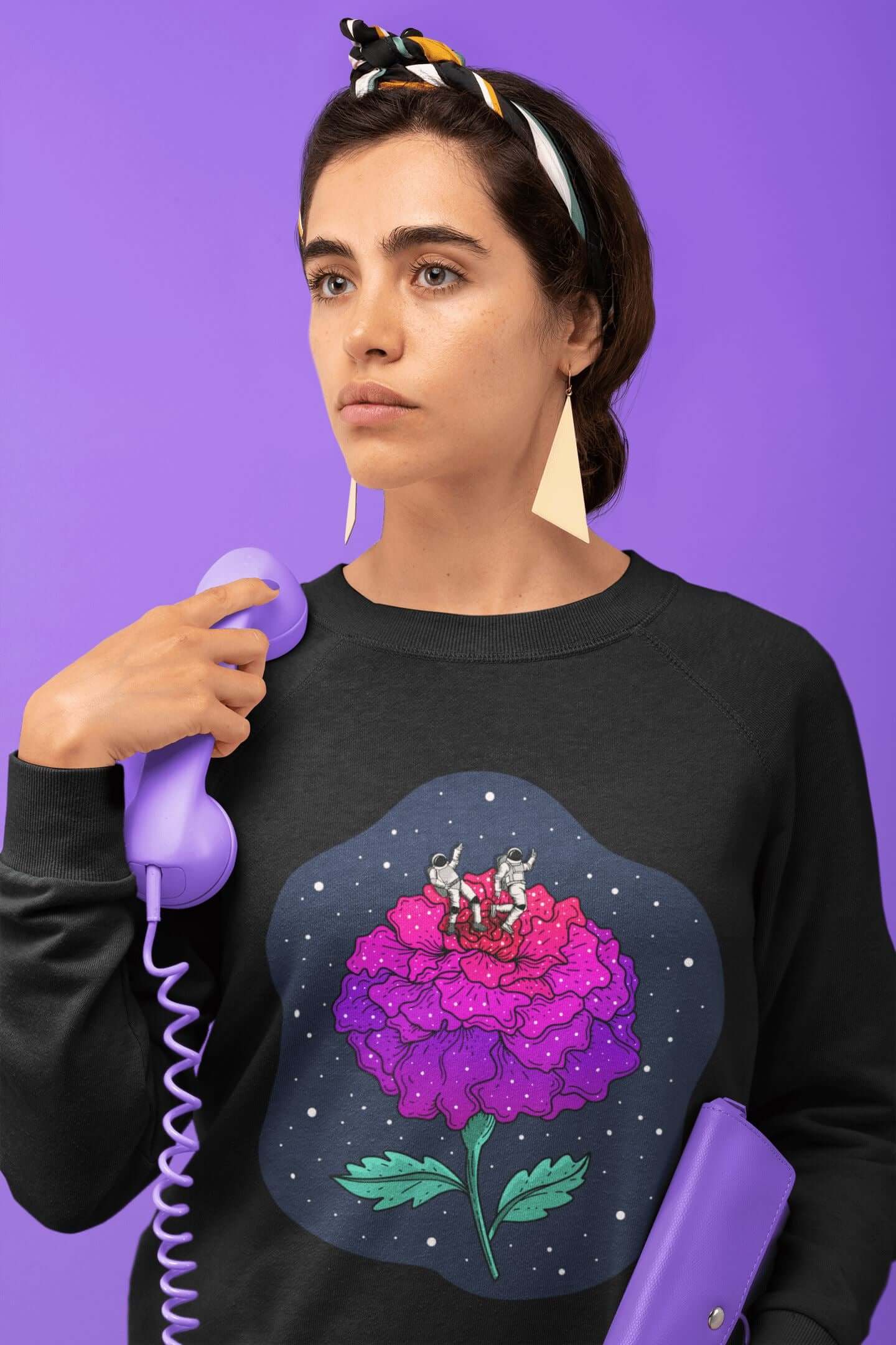 The Planet Of The Floating Carnation Crewneck Sweatshirt